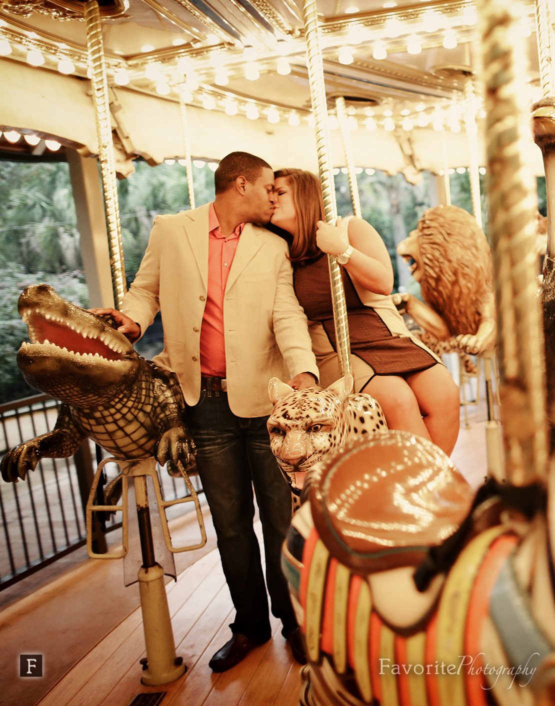 Jacksonville Zoo and Gardens Engagement Photography