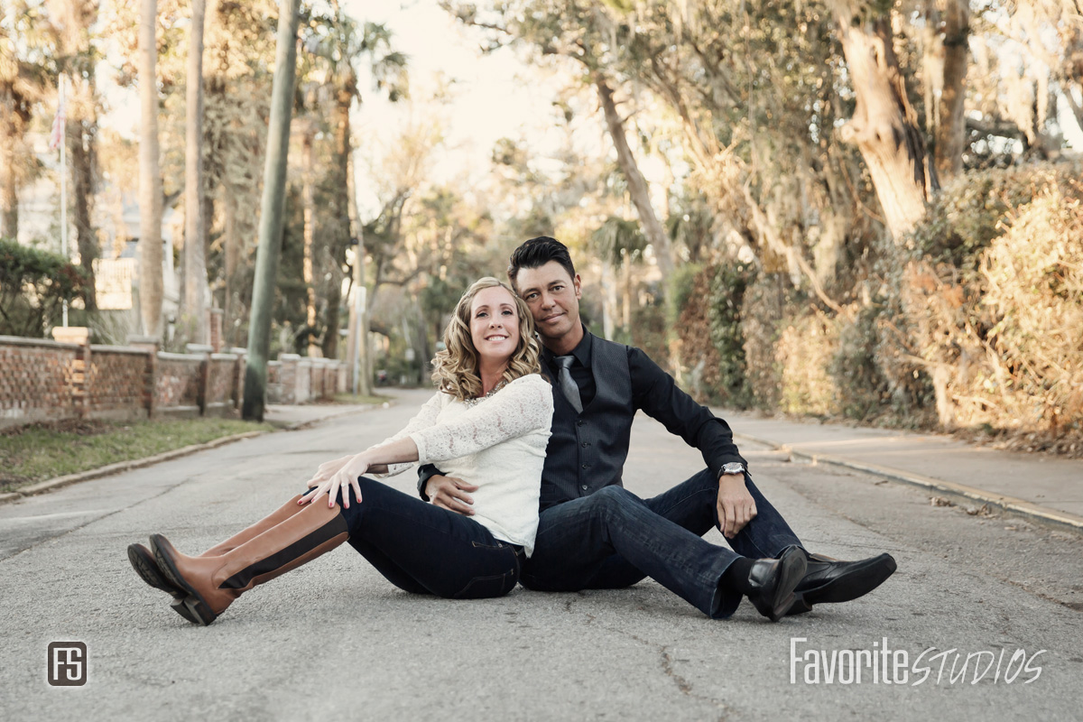 Saint Augustine Street Engagement Photo