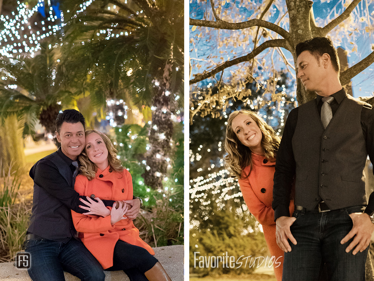 Saint Augustine Nights of Lights engagement session