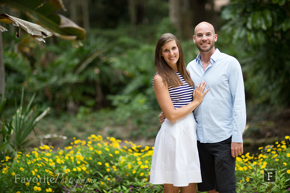 Gorgeous Garden Engagement Picture