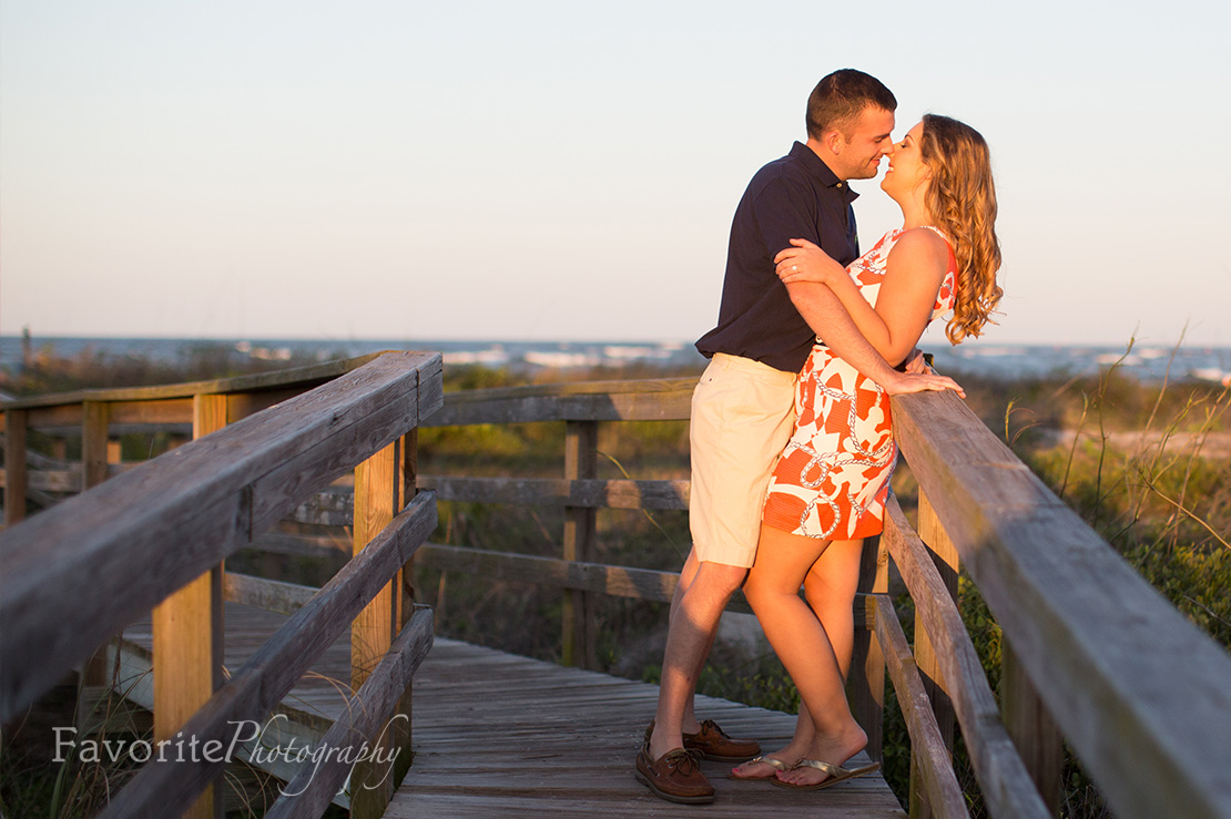 Golden Hour Engagement Beach Photo