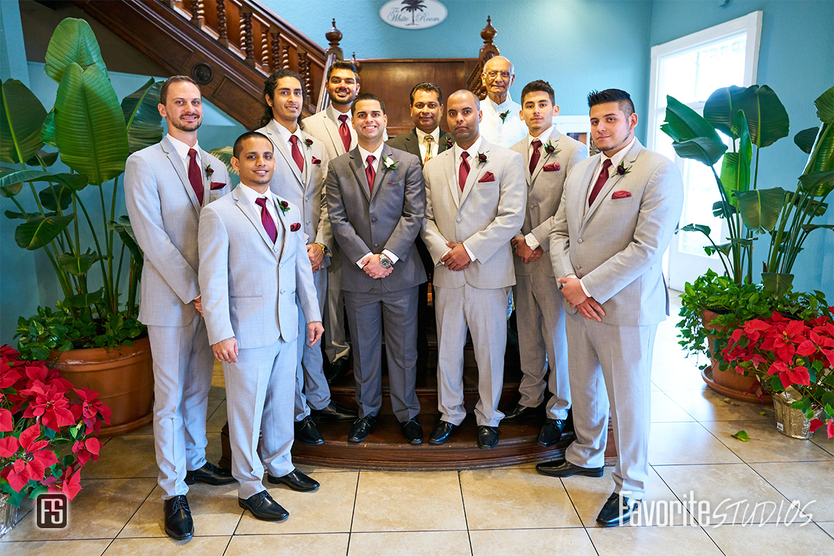 Posed Picture of Groom and Groomsmen