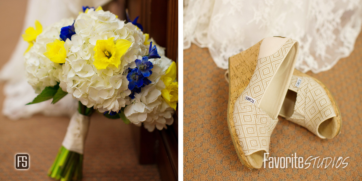 Flowers and TOMS Wedding Shoes Photography