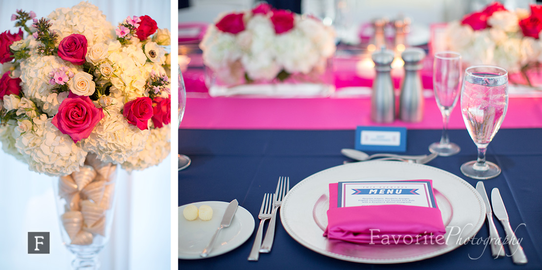 Pink & Navy Wedding Color Theme Photos