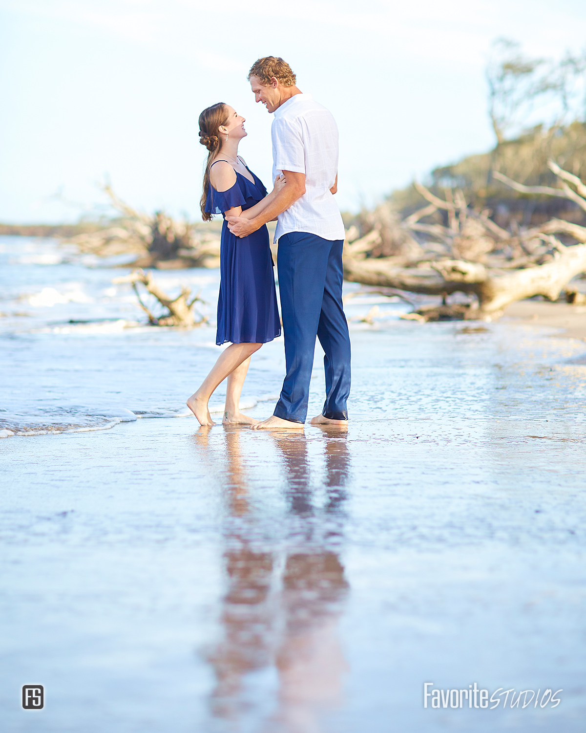 Driftwood Beach Engagement Pictures