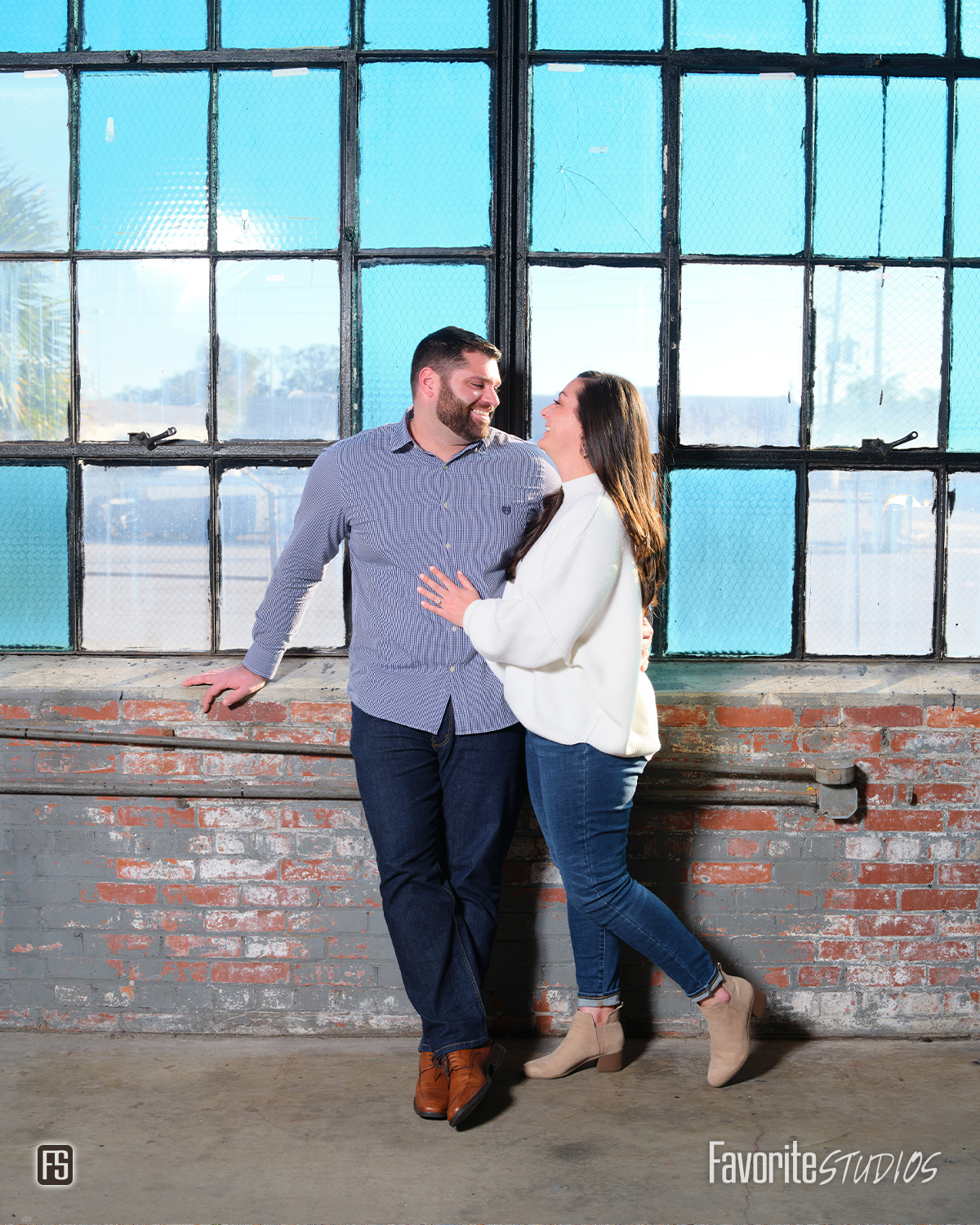 Jacksonville Glass Factory Engagement Photos