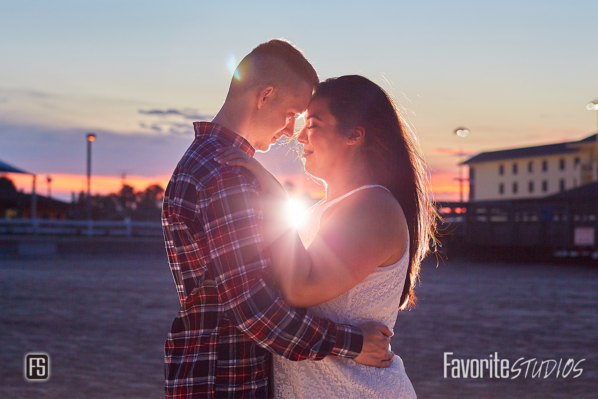 Downtown & Beach Engagement Photographs