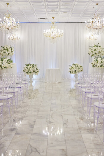 Crystal Ballroom Saint Augustine's indoor wedding ceremony location